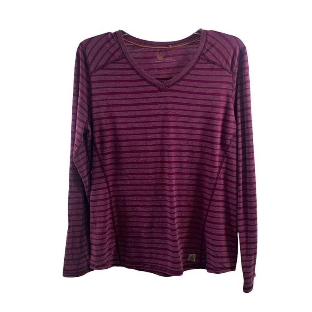 Carhartt Force Burgundy Long Sleeve Too Size M